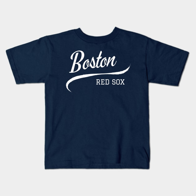 Red Sox Vintage Kids T-Shirt by CityTeeDesigns